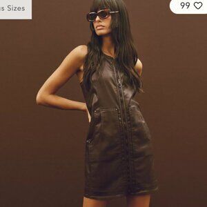 ***Pilcro Coated Crewneck Mini Dress***